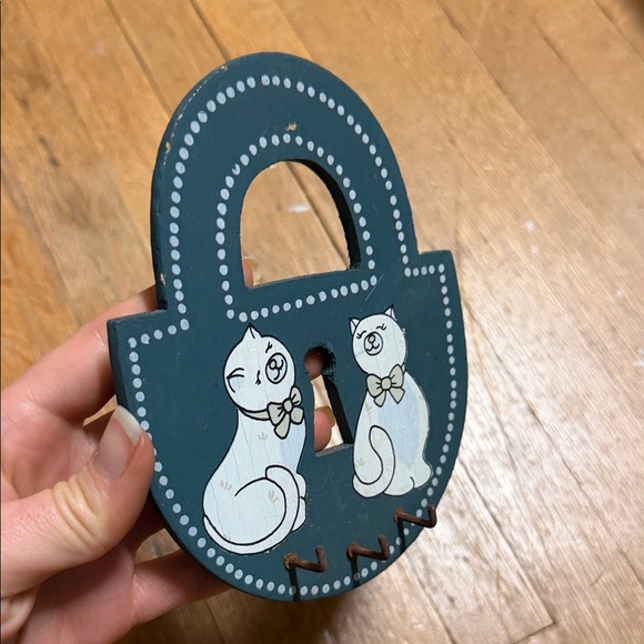 Vintage Other - Handcrafted Cat Wall Decor key hook holder